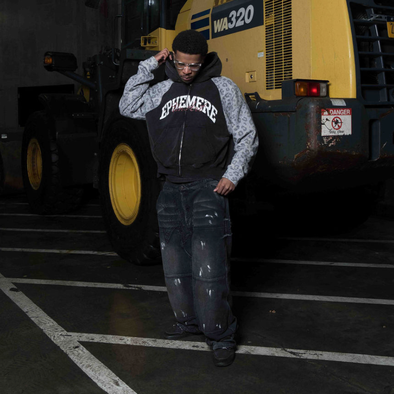 Leopard Print Zip-Up 