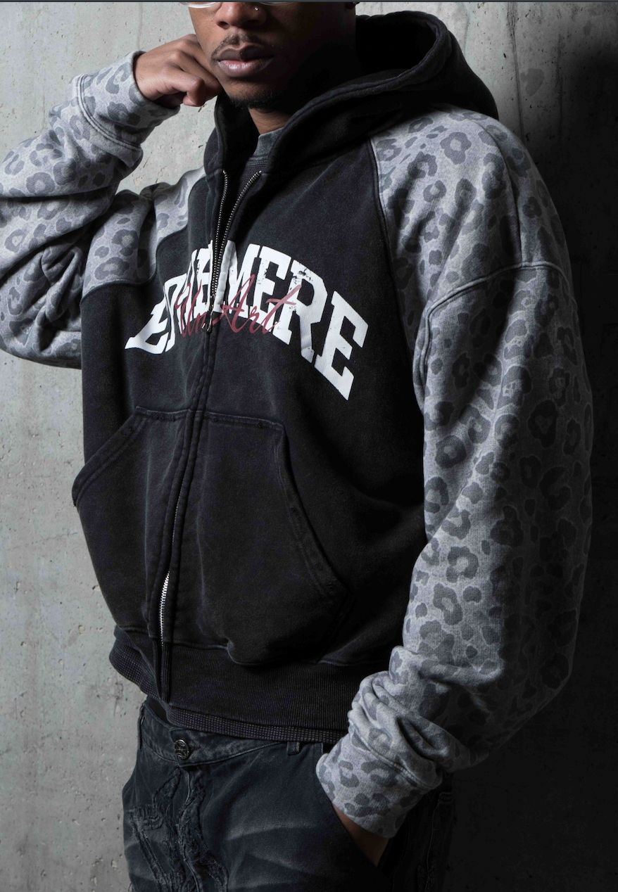 Leopard Print Zip-Up 