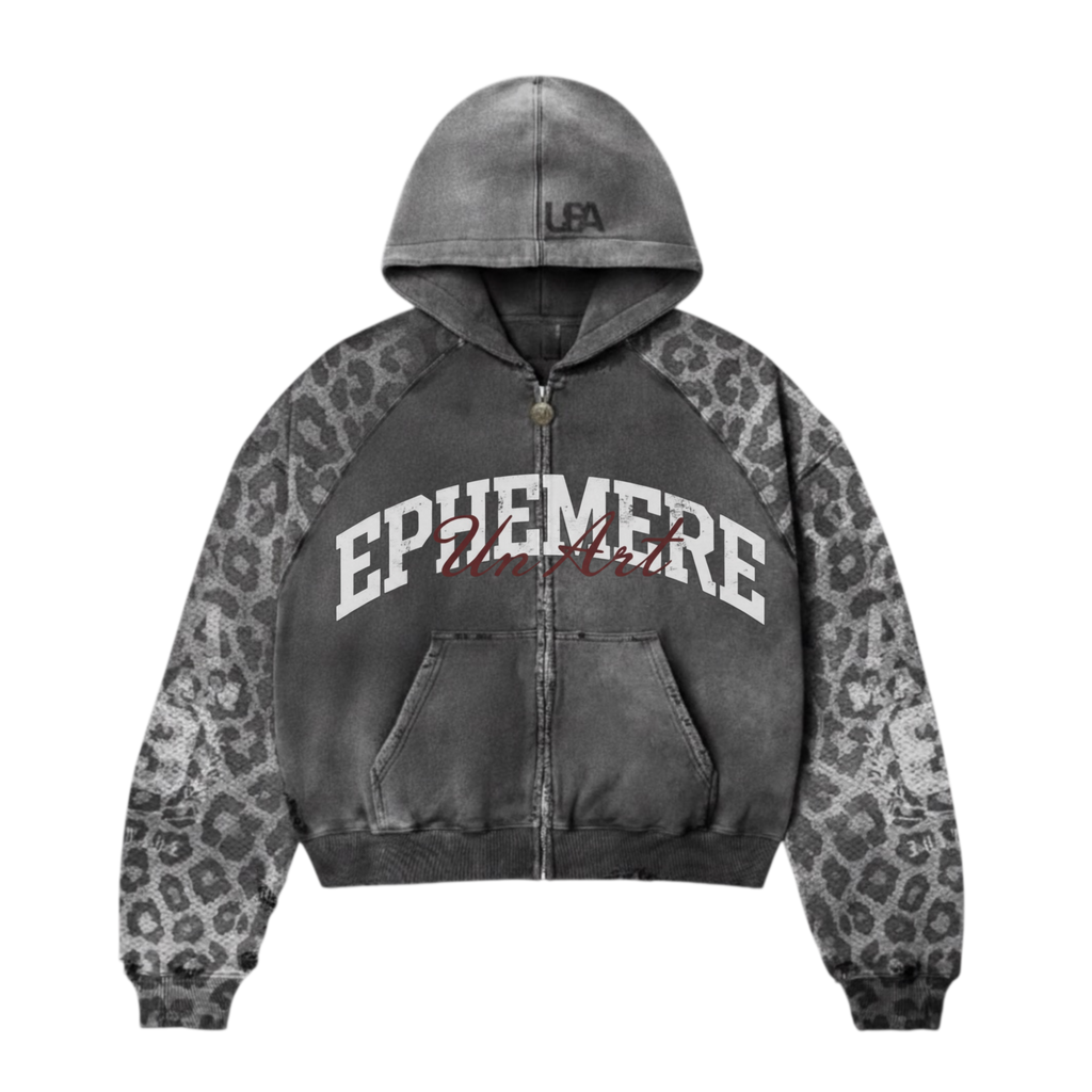 Leopard Print Zip Up 